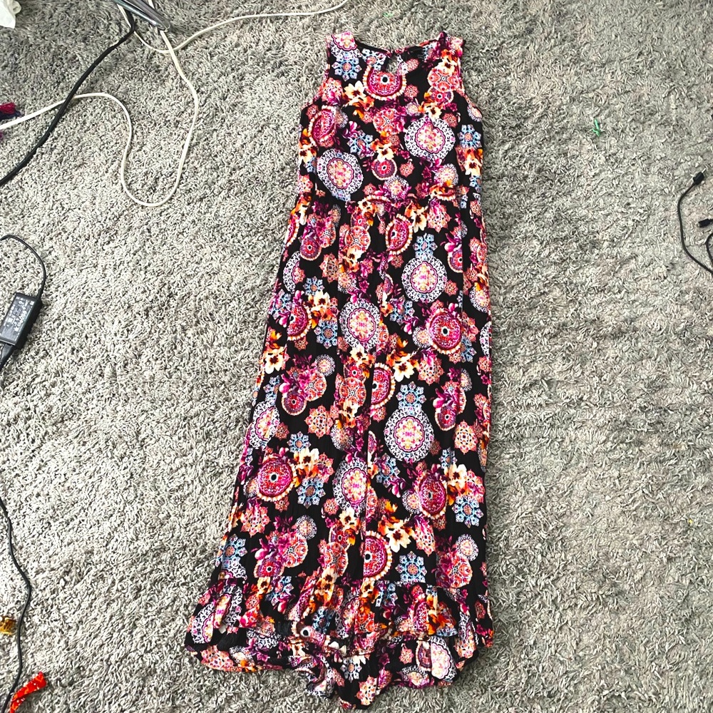 Colorful Patterned Midi Dress